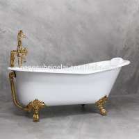 classical cast iron freestanding bathtub enameled finish with clawfoot