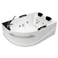 HUIDA promotional ABS acrylic double-sided skirt 2 person massage bathtubs