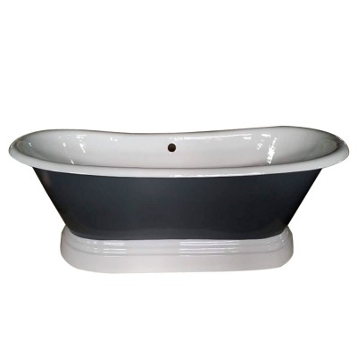 tradition porcelain 72 inch cast iron bathtub with plinth