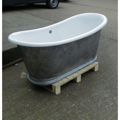 bateau retro walk in bathroom cast iron bathtub polished finish